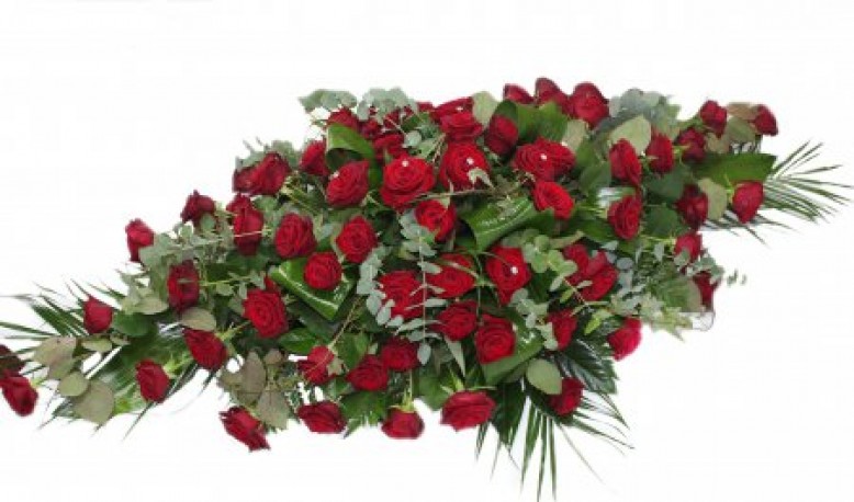 Casket Spray Red Roses