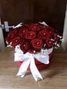 Red rose Diamente Hatbox